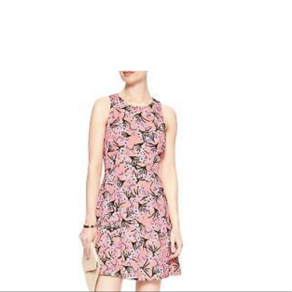 Cute Pink Print Mini Dress